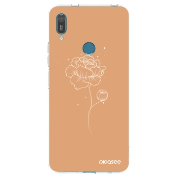 Picasee átlátszó szilikon tok az alábbi mobiltelefonokra Huawei Y7 2019 - Peonies