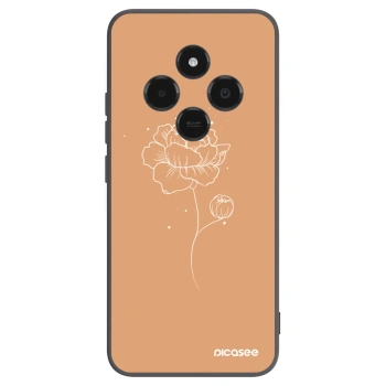 Picasee fekete szilikon tok az alábbi mobiltelefonokra Xiaomi Poco C75 - Peonies