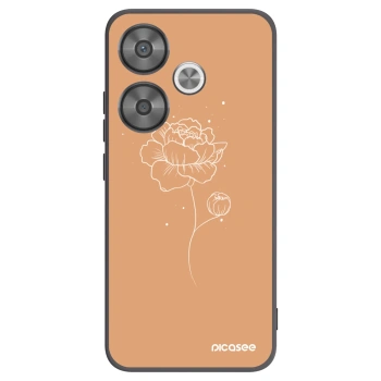 Picasee fekete szilikon tok az alábbi mobiltelefonokra Xiaomi Poco F6 - Peonies