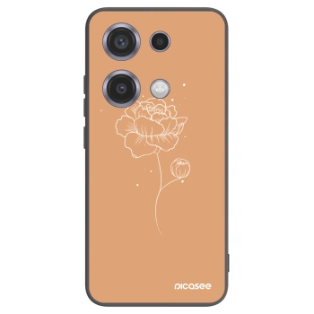 Picasee fekete szilikon tok az alábbi mobiltelefonokra Xiaomi Redmi Note 14S - Peonies