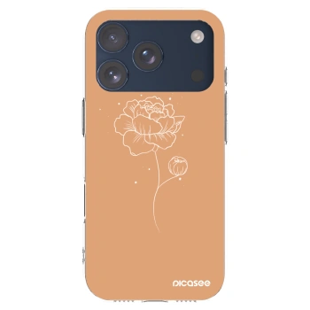Picasee átlátszó szilikon tok az alábbi mobiltelefonokra Apple iPhone 17 Pro - Peonies