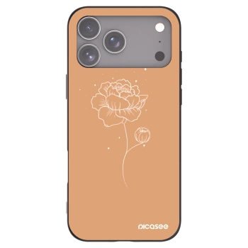 Picasee fekete szilikon tok az alábbi mobiltelefonokra Apple iPhone 17 Pro Max - Peonies