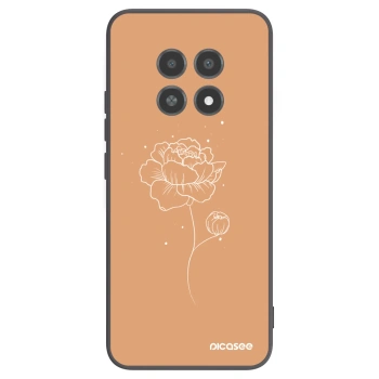 Picasee fekete szilikon tok az alábbi mobiltelefonokra Realme 12X - Peonies