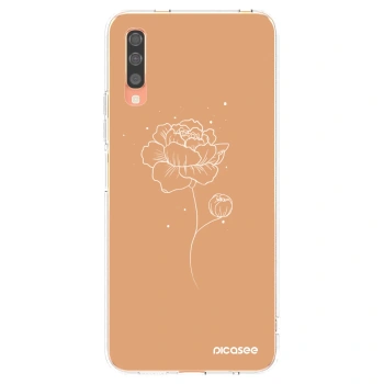 Picasee átlátszó szilikon tok az alábbi mobiltelefonokra Samsung Galaxy A70 A705F - Peonies