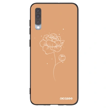 Picasee fekete szilikon tok az alábbi mobiltelefonokra Samsung Galaxy A70 A705F - Peonies
