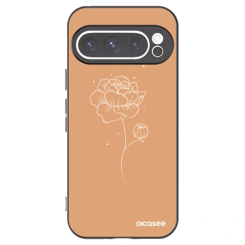 Picasee fekete szilikon tok az alábbi mobiltelefonokra Google Pixel 9 Pro XL - Peonies