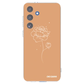 Picasee átlátszó szilikon tok az alábbi mobiltelefonokra Samsung Galaxy S25 FE 5G - Peonies