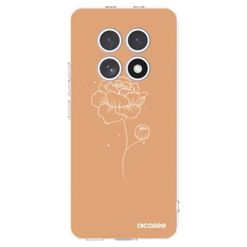 Picasee átlátszó szilikon tok az alábbi mobiltelefonokra Xiaomi Redmi Note 15 - Peonies