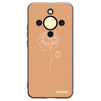 Picasee fekete szilikon tok az alábbi mobiltelefonokra Honor Magic8 Lite 5G - Peonies