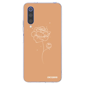 Picasee átlátszó szilikon tok az alábbi mobiltelefonokra Xiaomi Mi 9 SE - Peonies
