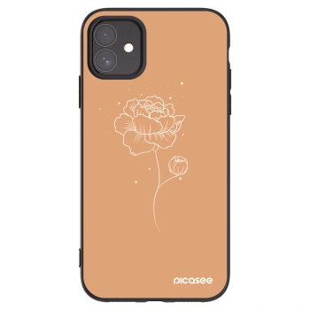 Picasee fekete szilikon tok az alábbi mobiltelefonokra Apple iPhone 11 - Peonies