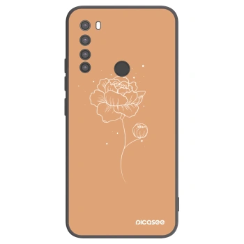 Picasee fekete szilikon tok az alábbi mobiltelefonokra Xiaomi Redmi Note 8 - Peonies