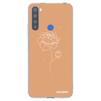 Picasee átlátszó szilikon tok az alábbi mobiltelefonokra Xiaomi Redmi Note 8T - Peonies