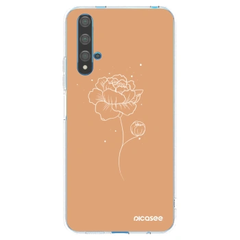 Picasee átlátszó szilikon tok az alábbi mobiltelefonokra Huawei Nova 5T - Peonies