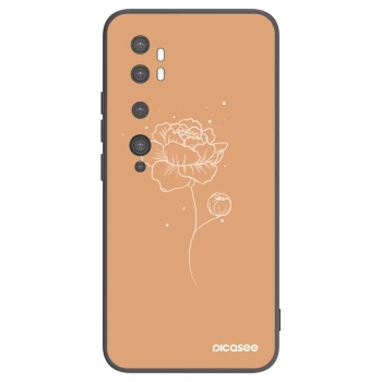 Picasee fekete szilikon tok az alábbi mobiltelefonokra Xiaomi Mi Note 10 (Pro) - Peonies