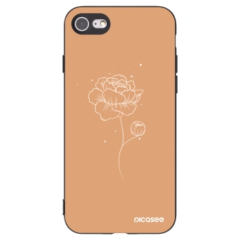 Picasee fekete szilikon tok az alábbi mobiltelefonokra Apple iPhone SE 2020 - Peonies