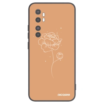 Picasee fekete szilikon tok az alábbi mobiltelefonokra Xiaomi Mi Note 10 Lite - Peonies