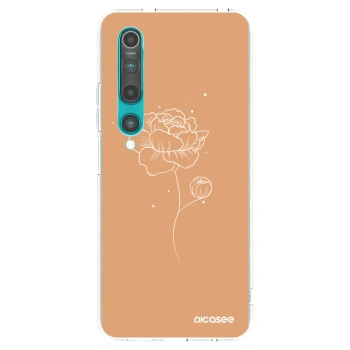 Picasee átlátszó szilikon tok az alábbi mobiltelefonokra Xiaomi Mi 10 - Peonies