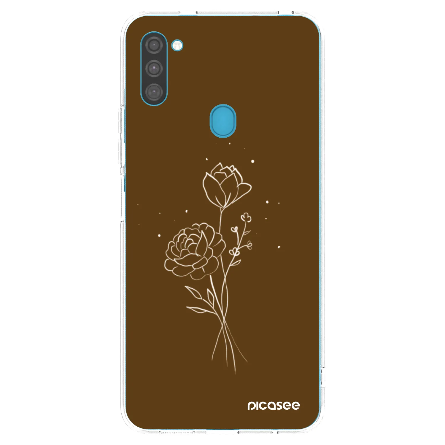 Picasee átlátszó szilikon tok az alábbi mobiltelefonokra Samsung Galaxy M11 - Brown flowers