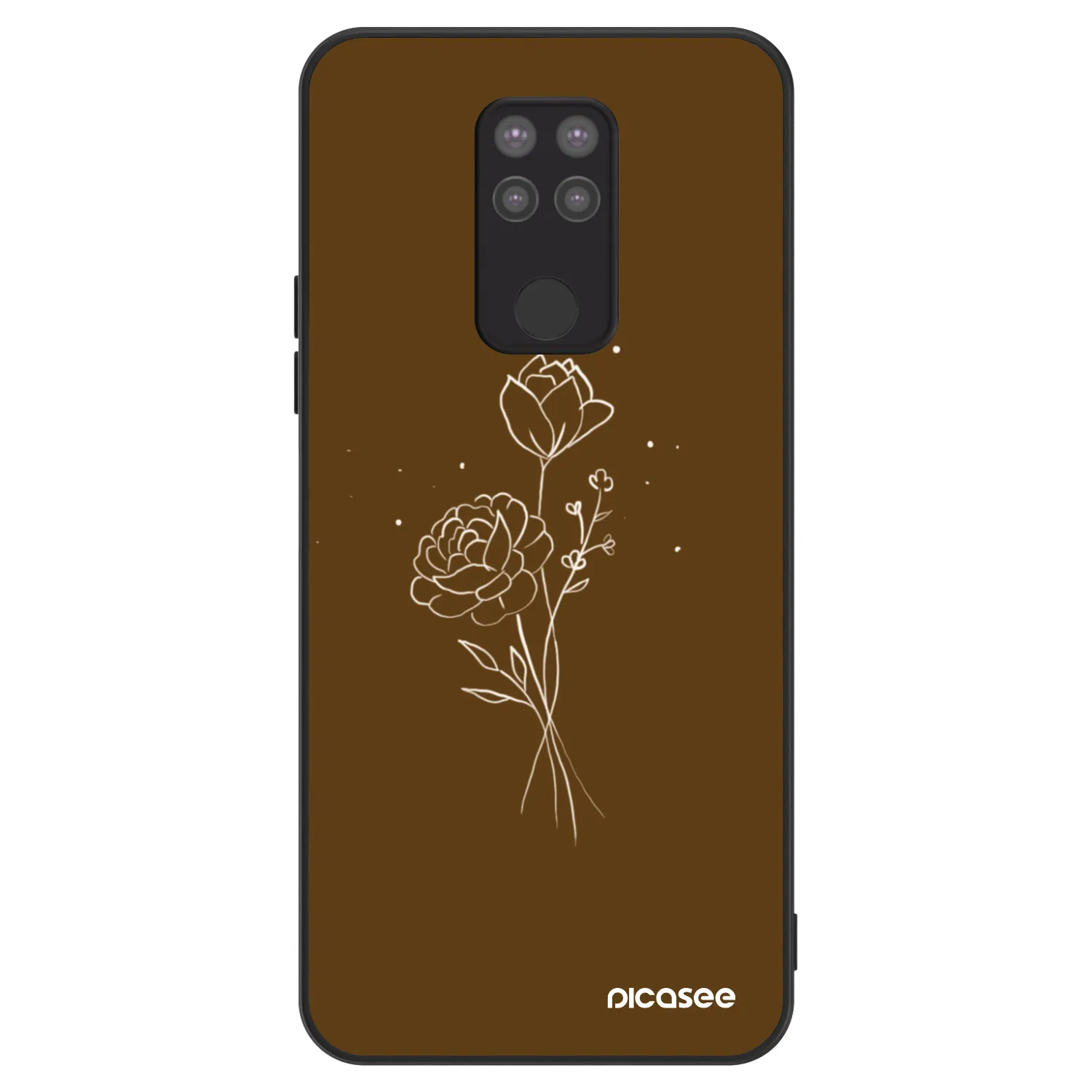 Picasee ULTIMATE CASE Xiaomi Redmi Note 9 - készülékre - Brown flowers
