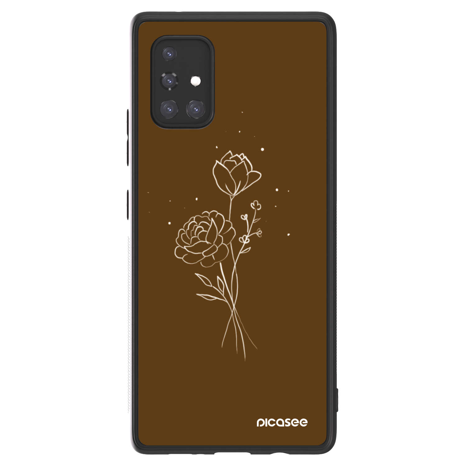 Picasee ULTIMATE CASE Samsung Galaxy A71 A715F - készülékre - Brown flowers