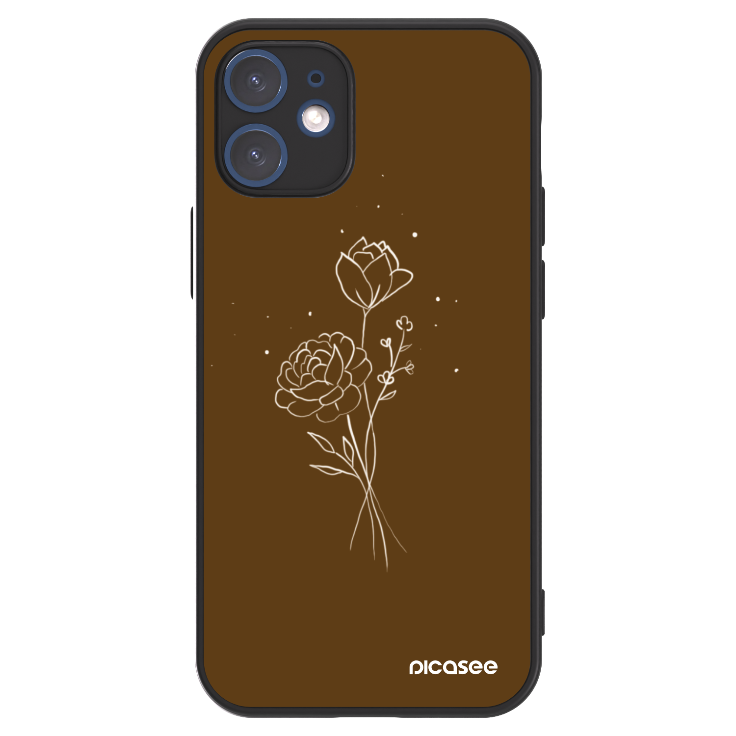 Picasee ULTIMATE CASE Apple iPhone 12 mini - készülékre - Brown flowers