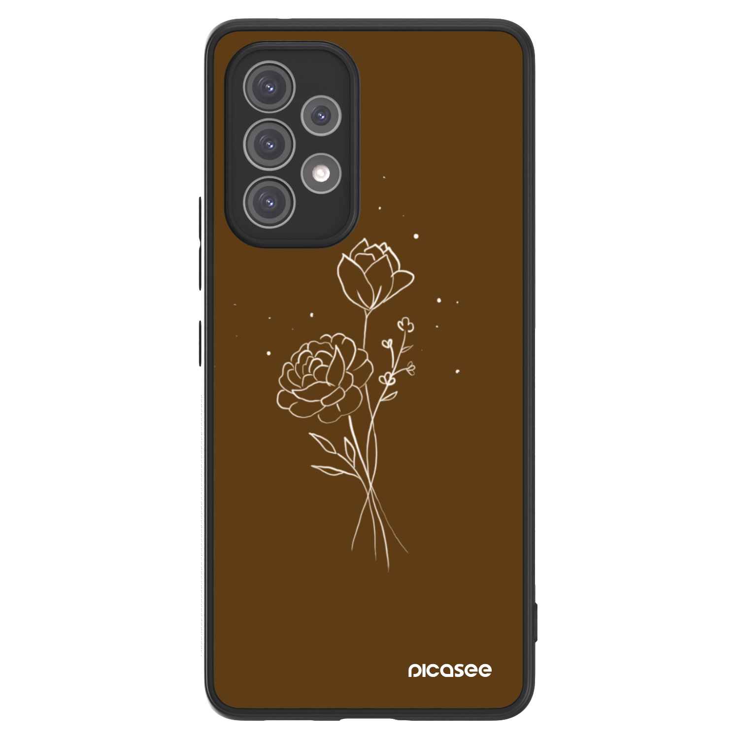 Picasee ULTIMATE CASE Samsung Galaxy A52 5G A525F - készülékre - Brown flowers