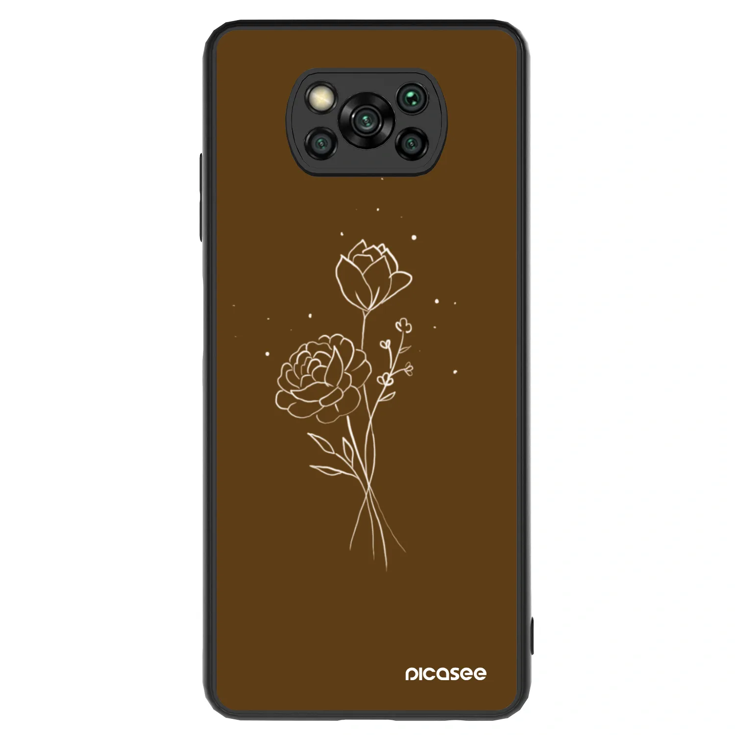 Picasee ULTIMATE CASE Xiaomi Poco X3 - készülékre - Brown flowers