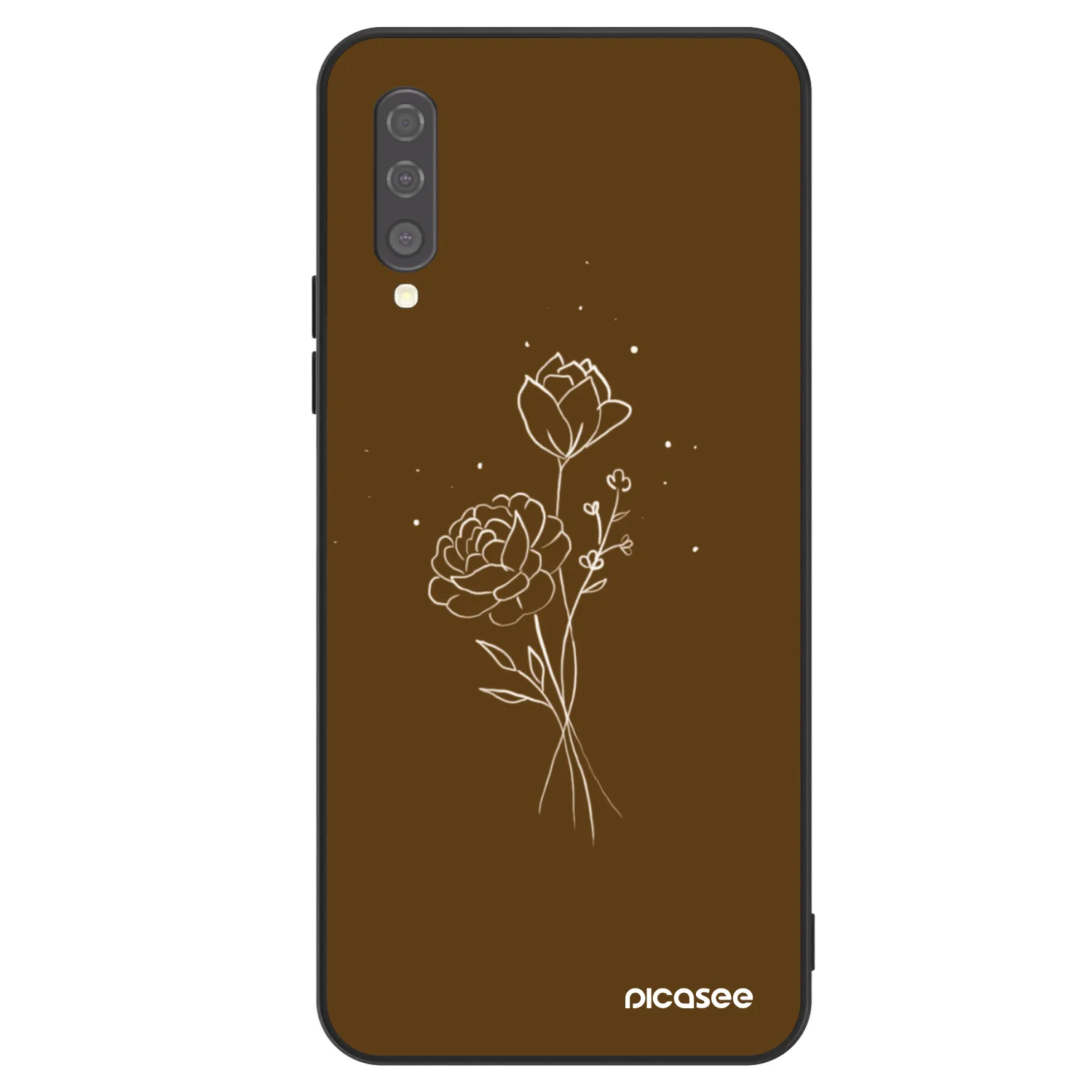 Picasee ULTIMATE CASE Samsung Galaxy A50 A505F - készülékre - Brown flowers