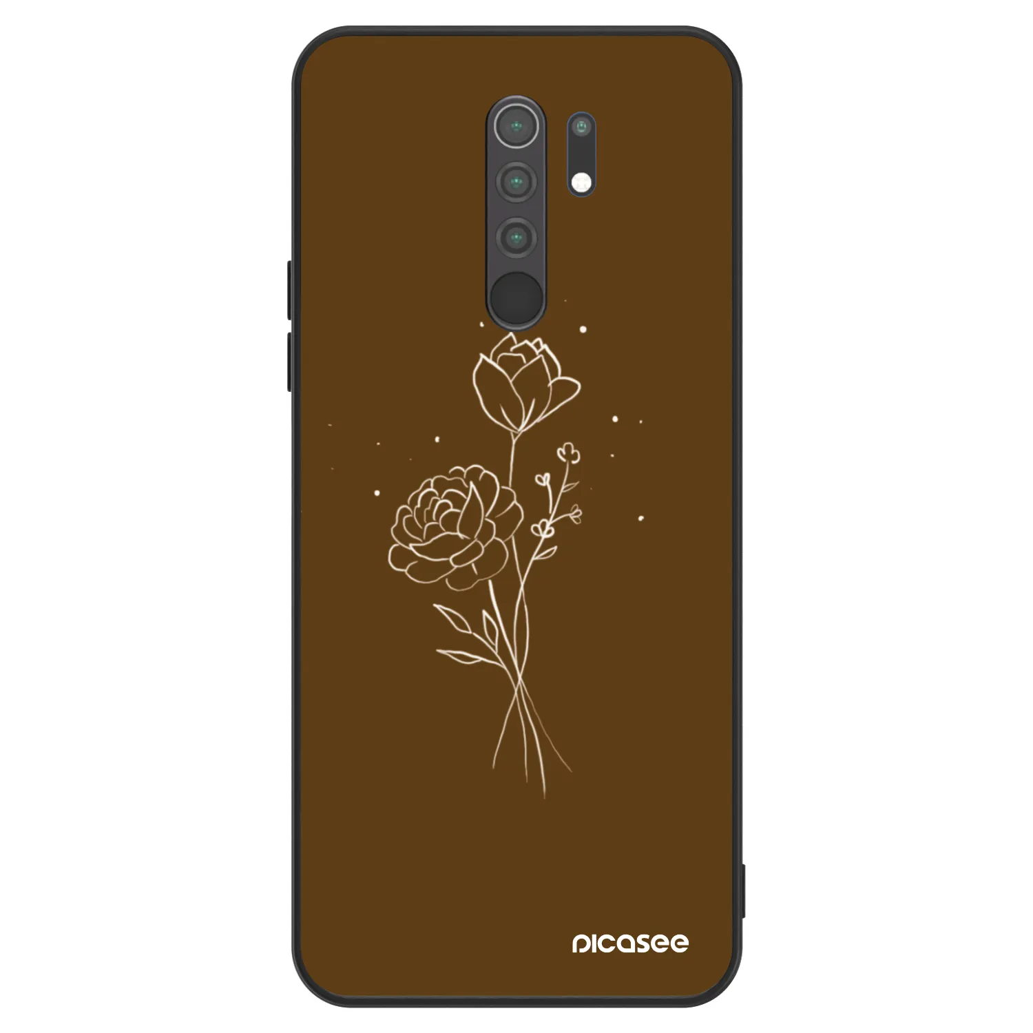Picasee ULTIMATE CASE Xiaomi Redmi 9 - készülékre - Brown flowers
