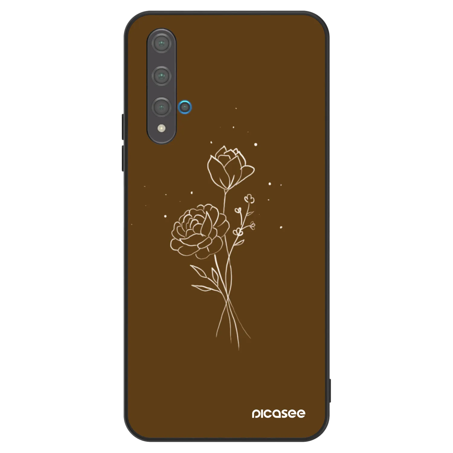 Picasee ULTIMATE CASE Huawei Nova 5T - készülékre - Brown flowers