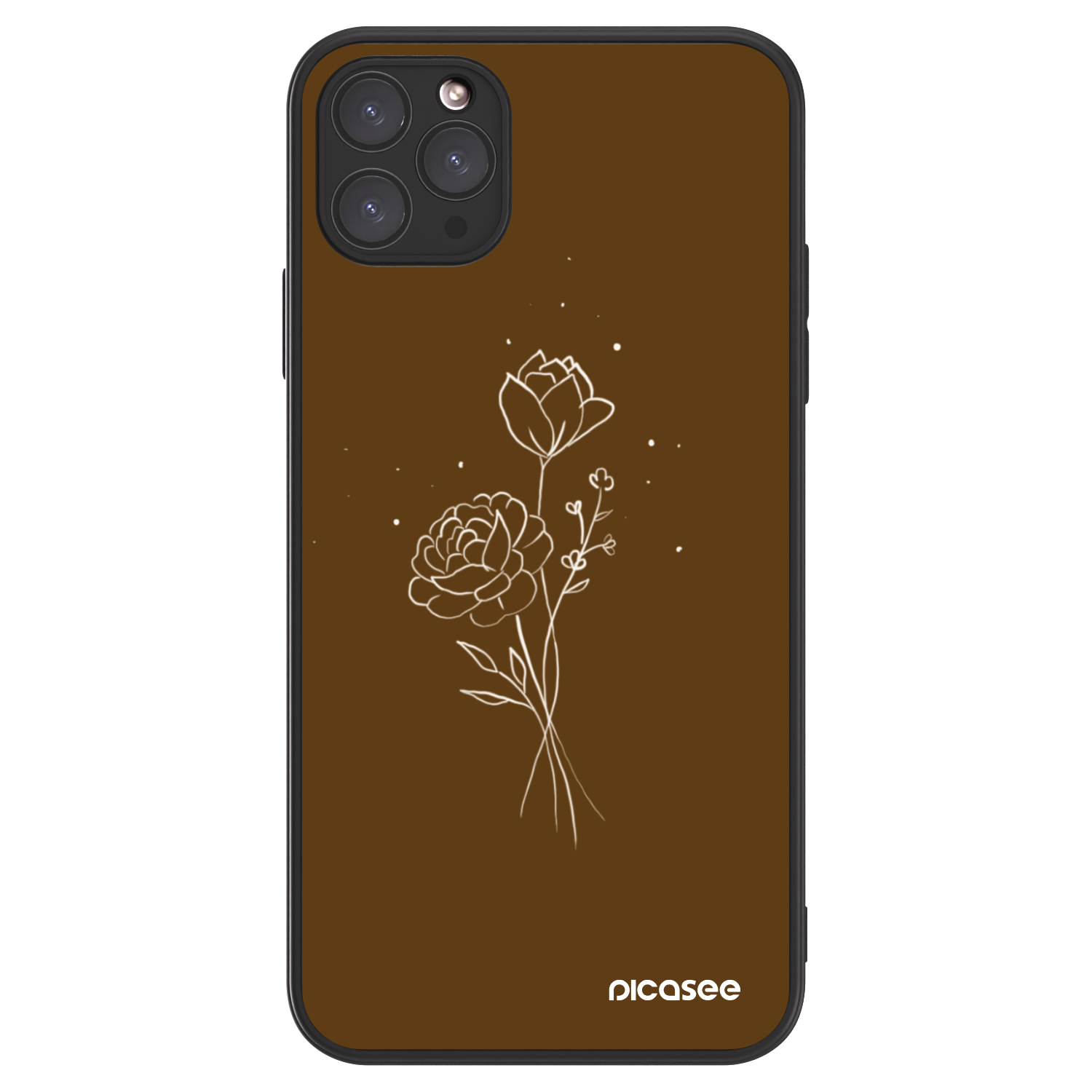 Picasee ULTIMATE CASE Apple iPhone 11 Pro Max - készülékre - Brown flowers