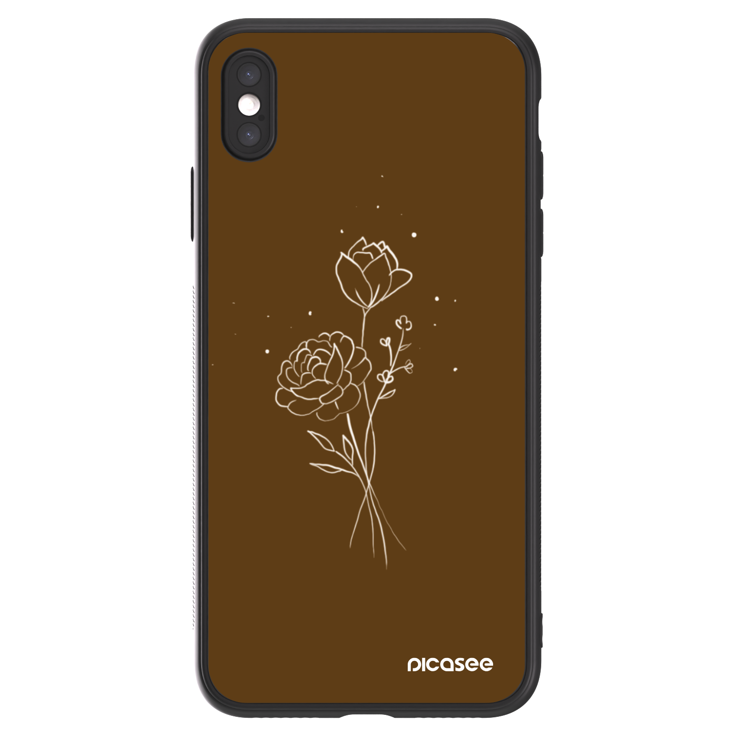 Picasee ULTIMATE CASE Apple iPhone XS Max - készülékre - Brown flowers