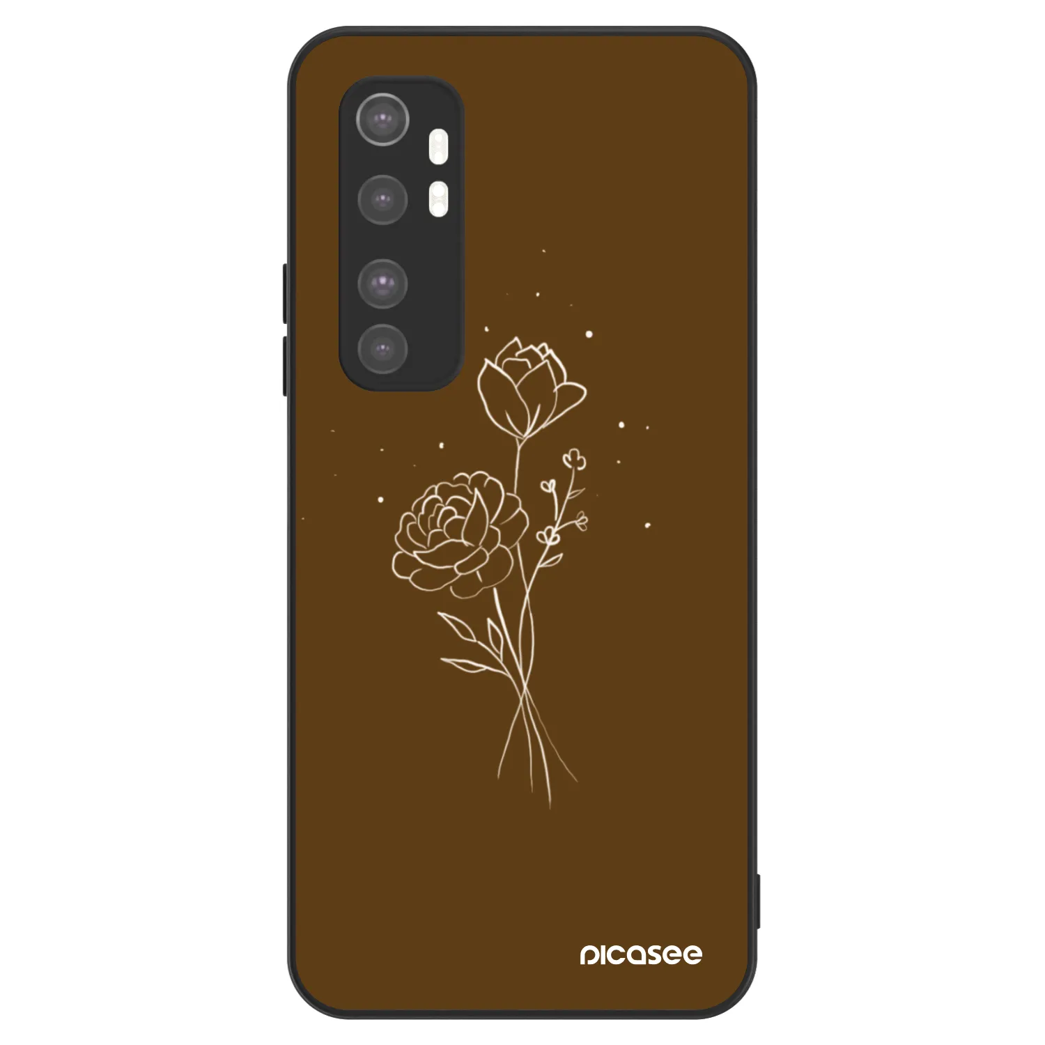 Picasee ULTIMATE CASE Xiaomi Mi Note 10 Lite - készülékre - Brown flowers