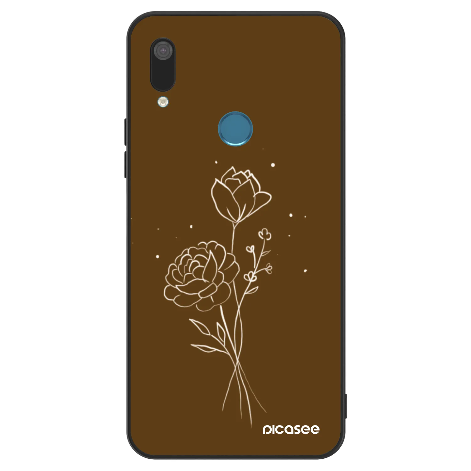 Picasee ULTIMATE CASE Huawei Y7 2019 - készülékre - Brown flowers