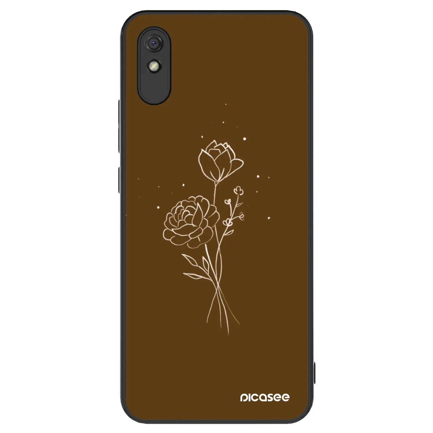 Picasee ULTIMATE CASE Xiaomi Redmi 9A - készülékre - Brown flowers