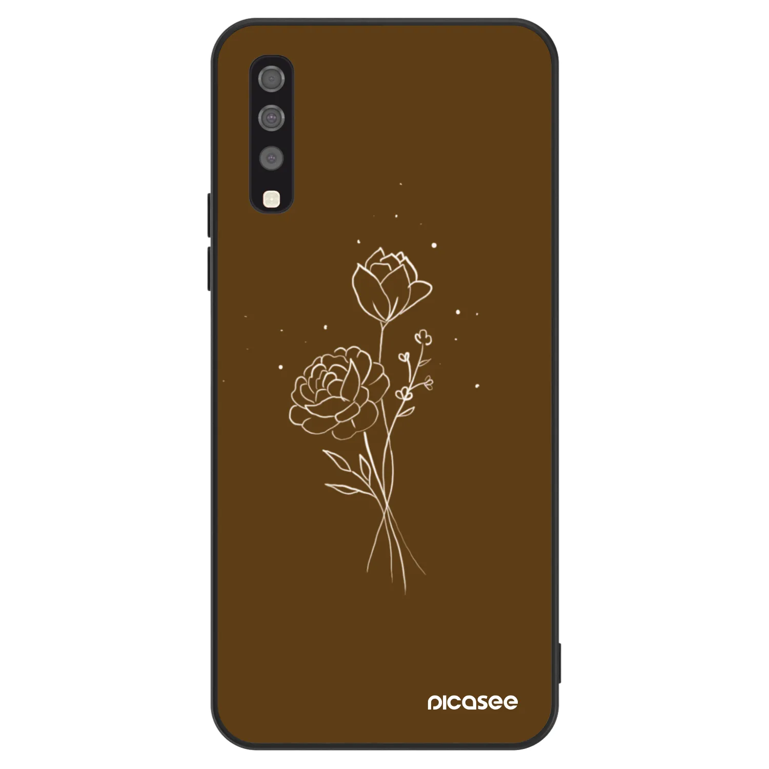 Picasee ULTIMATE CASE Samsung Galaxy A70 A705F - készülékre - Brown flowers