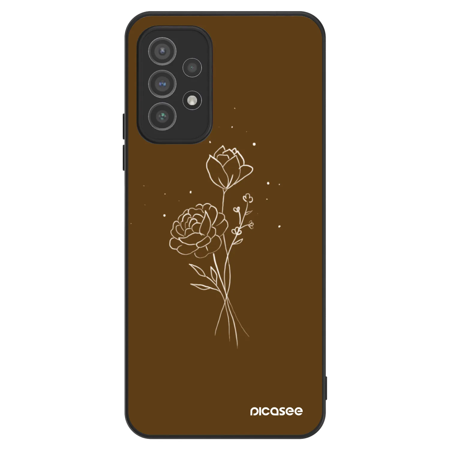 Picasee ULTIMATE CASE Samsung Galaxy A72 A725F - készülékre - Brown flowers