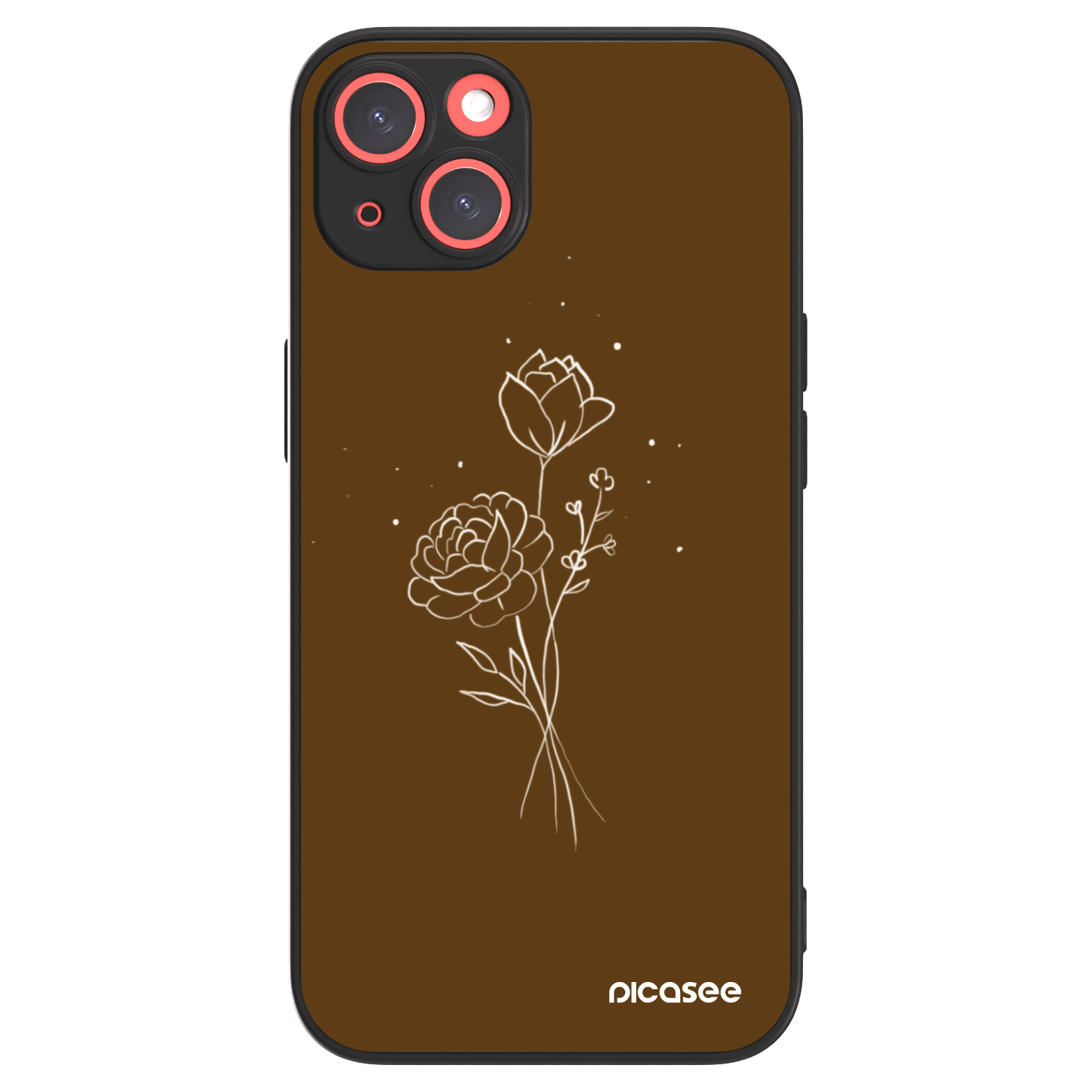 Picasee ULTIMATE CASE Apple iPhone 13 - készülékre - Brown flowers