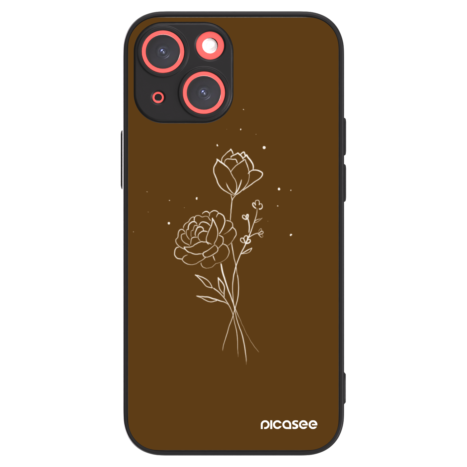 Picasee ULTIMATE CASE Apple iPhone 13 mini - készülékre - Brown flowers