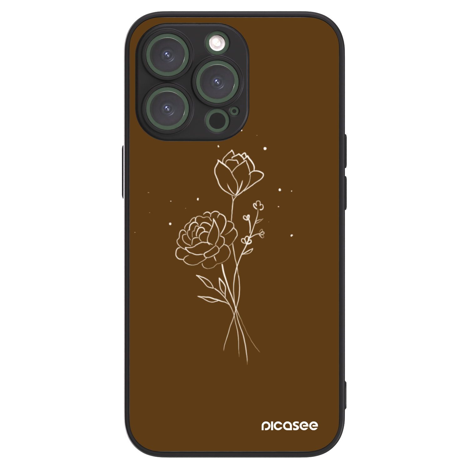 Picasee ULTIMATE CASE Apple iPhone 13 Pro - készülékre - Brown flowers