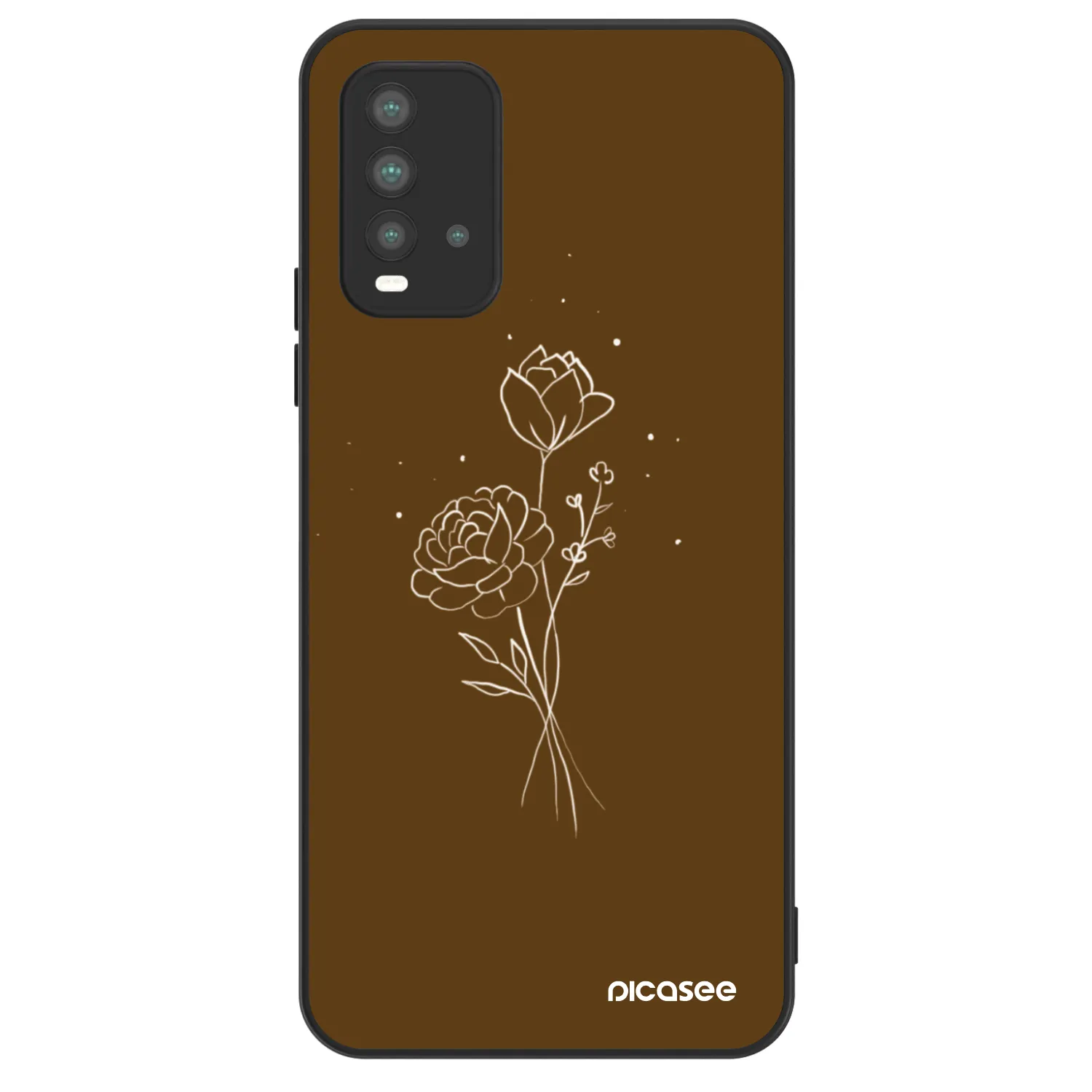 Picasee ULTIMATE CASE Xiaomi Redmi 9T - készülékre - Brown flowers