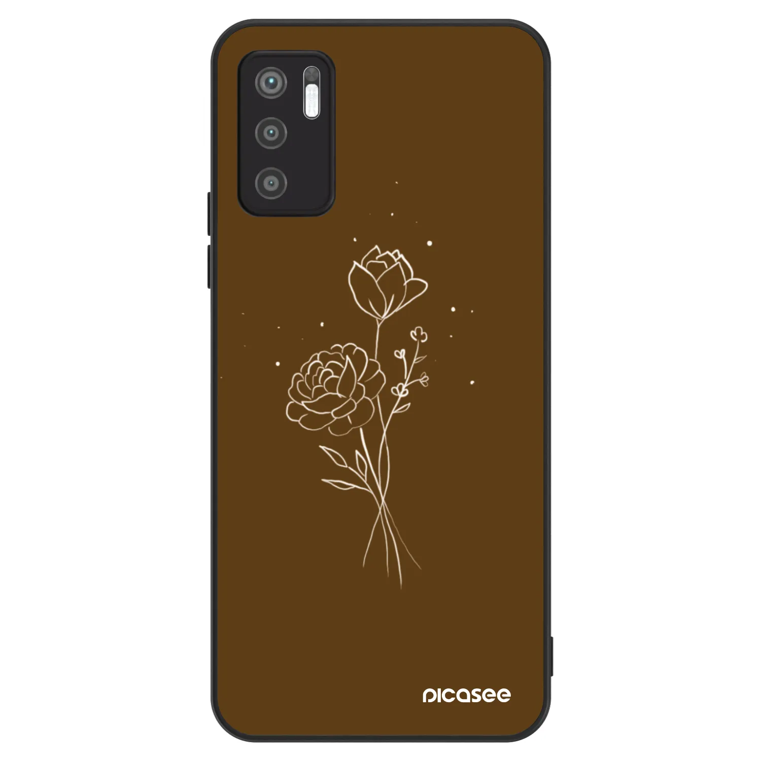 Picasee ULTIMATE CASE Xiaomi Redmi Note 10 5G - készülékre - Brown flowers