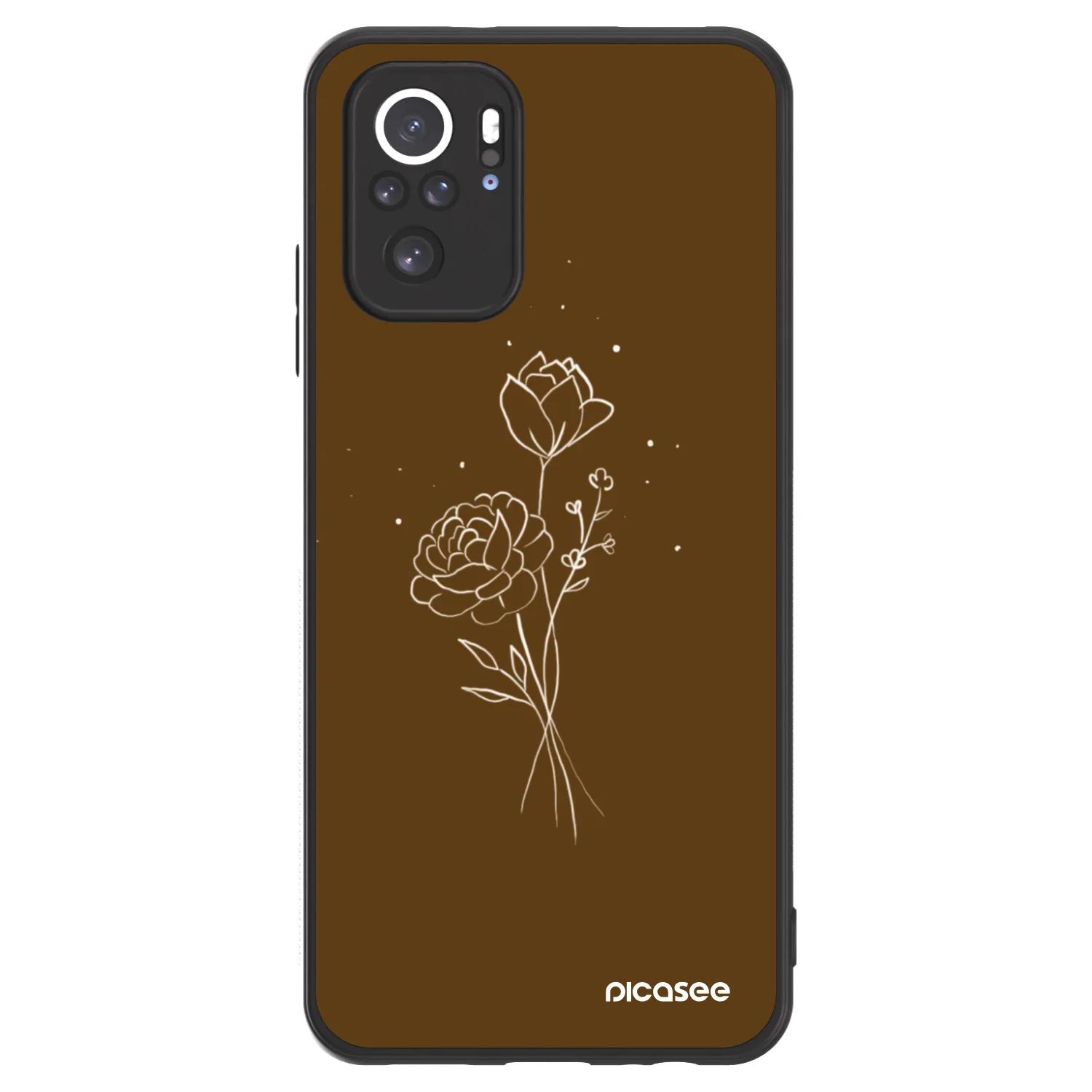 Picasee ULTIMATE CASE Xiaomi Redmi Note 10S - készülékre - Brown flowers