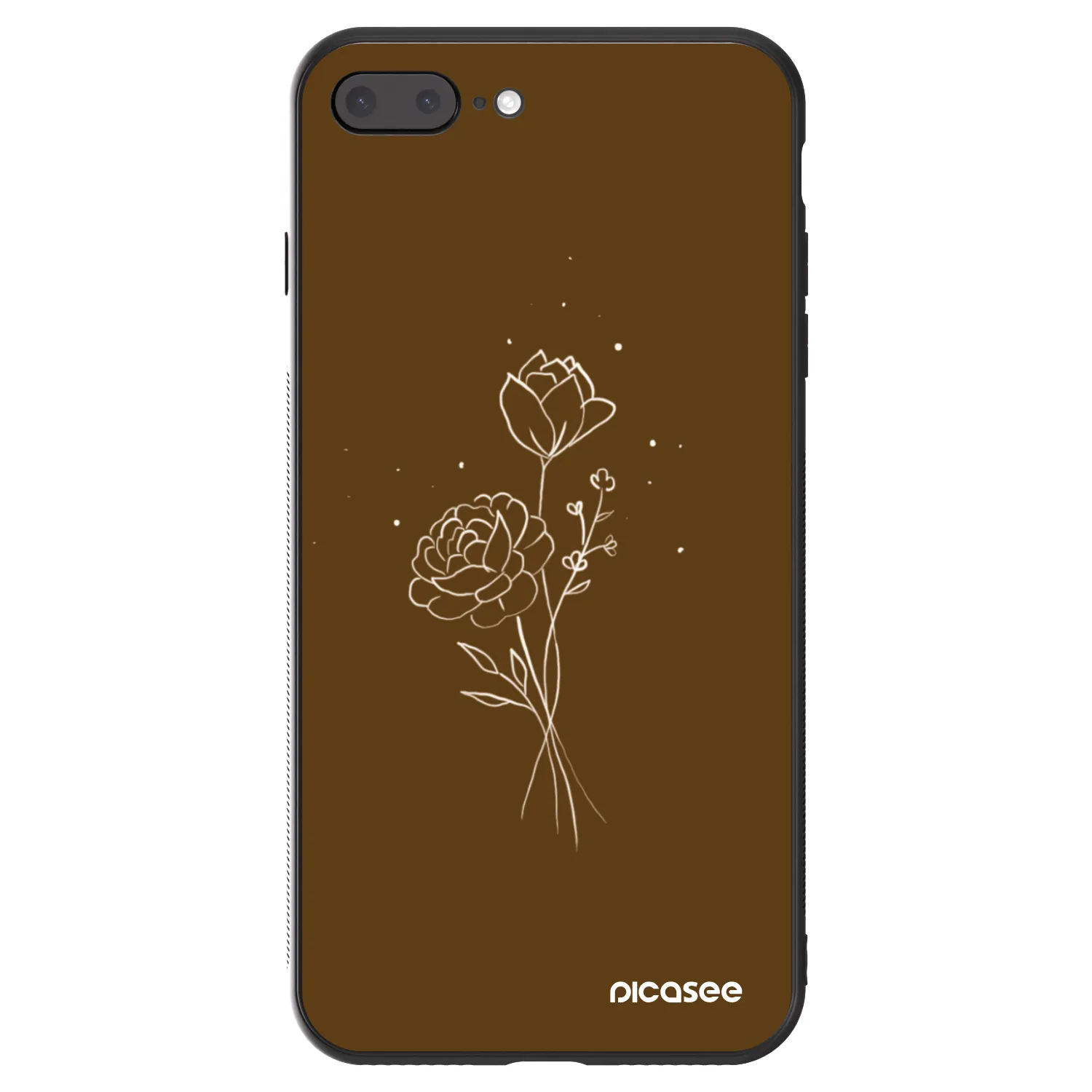 Picasee ULTIMATE CASE Apple iPhone 8 Plus - készülékre - Brown flowers