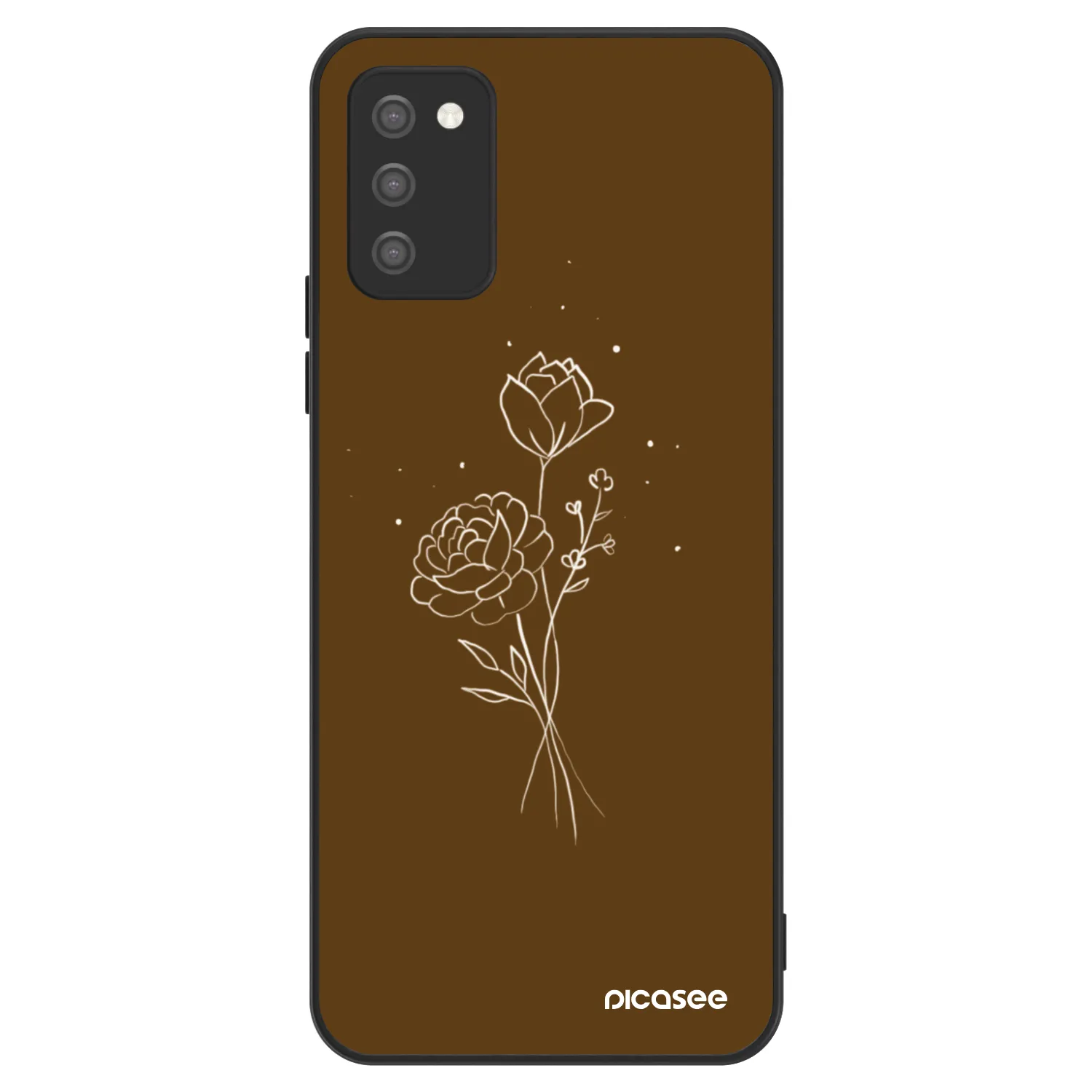 Picasee ULTIMATE CASE Samsung Galaxy A02s A025G - készülékre - Brown flowers