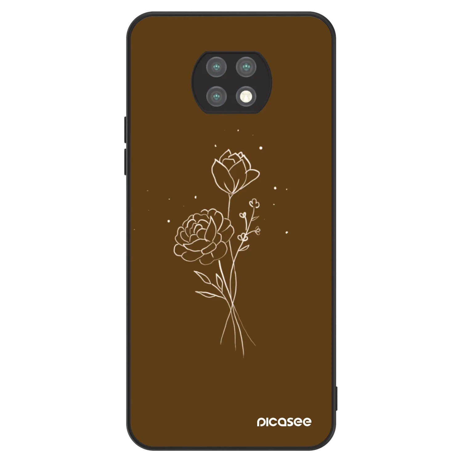 Picasee ULTIMATE CASE Xiaomi Redmi Note 9T - készülékre - Brown flowers