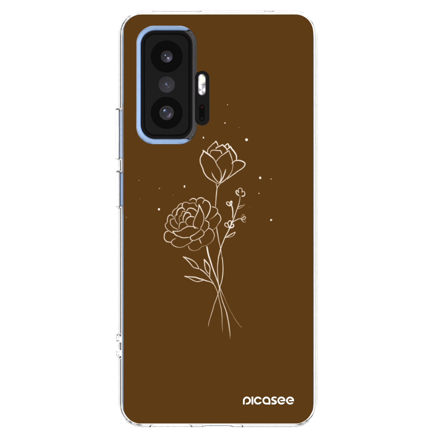 Picasee átlátszó szilikon tok az alábbi mobiltelefonokra Xiaomi 11T Pro - Brown flowers