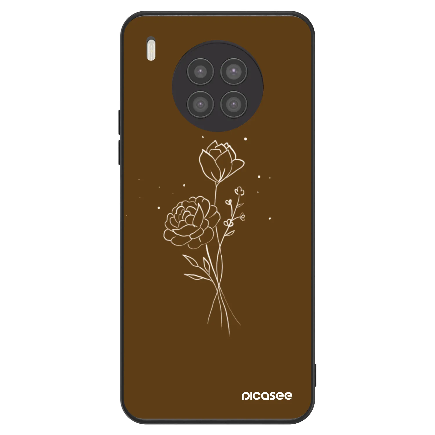 Picasee ULTIMATE CASE Huawei Nova 8i - készülékre - Brown flowers