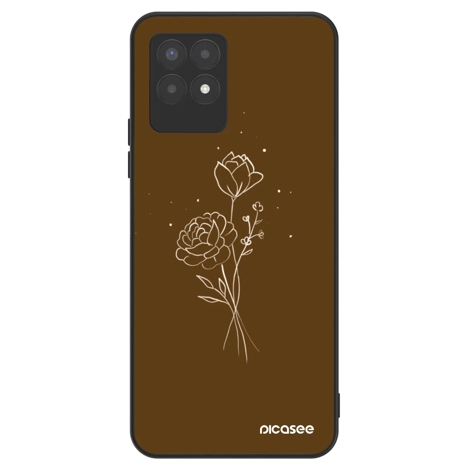 Picasee ULTIMATE CASE Realme 8i - készülékre - Brown flowers